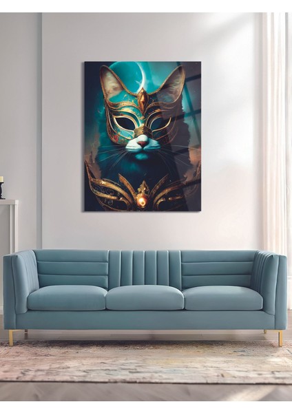Maskeli Kedi Cam Tablo - MOD048 indirimleri