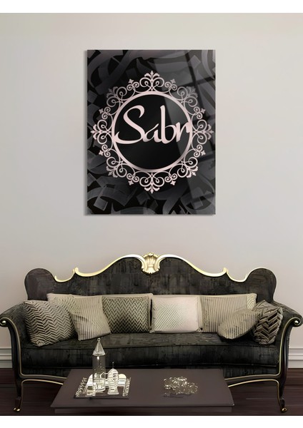 Sabır Yazılı Dini Cam Tablo - Dini Duvar Tablosu - Islami Cam Tablo - Islami Tablolar - ISL052 fiyatları
