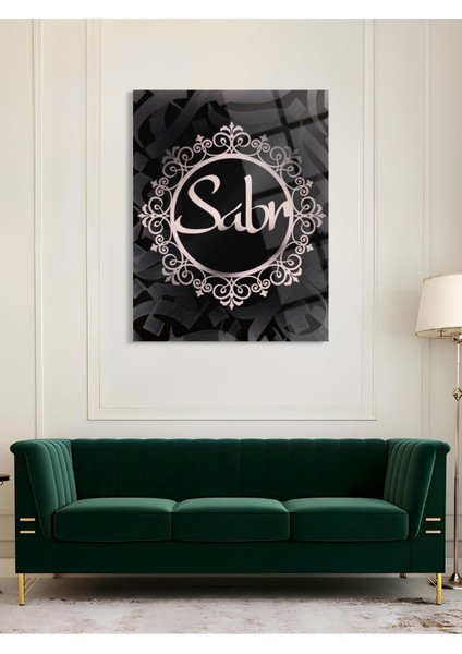 Sabır Yazılı Dini Cam Tablo - Dini Duvar Tablosu - Islami Cam Tablo - Islami Tablolar - ISL052 indirimleri