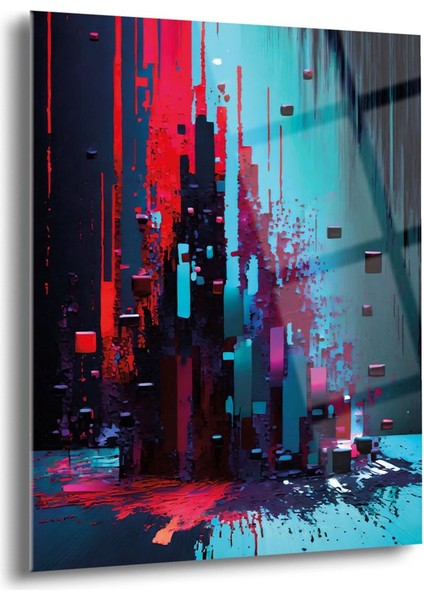 Soyut Duvar Cam Tablo - MOD038