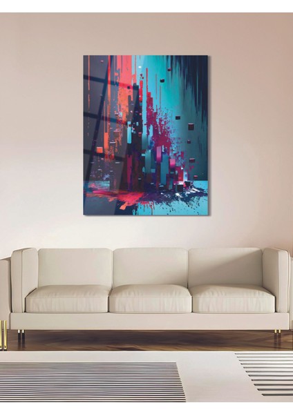 Soyut Duvar Cam Tablo - MOD038 fiyatları