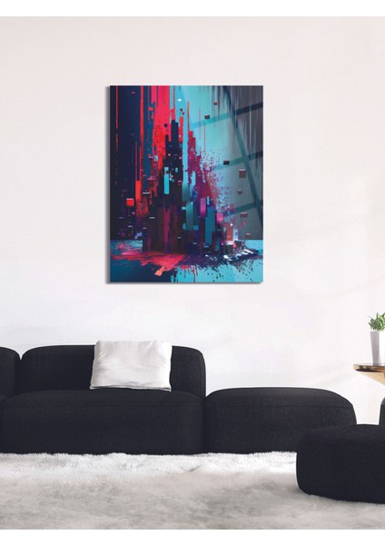 Soyut Duvar Cam Tablo - MOD038