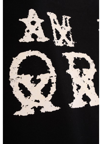 Erkek I Am Not Sorry Printed Oversize Siyah Tişört modelleri