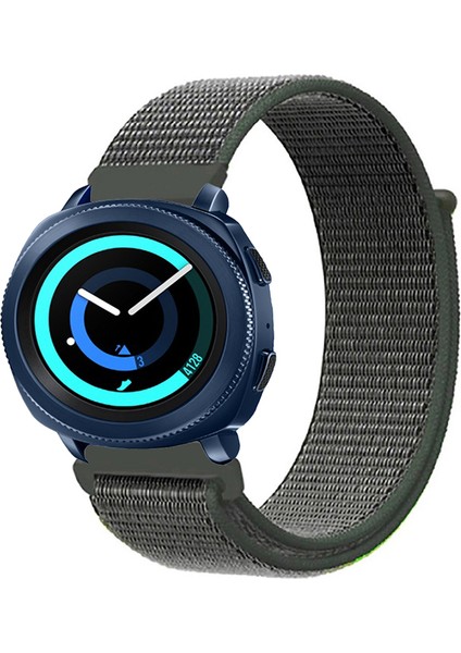 Samsung Gear Sport Akıllı Saat Uyumlu Spor Kumaş Desenli Cırt Cırtlı Kordon Kayış