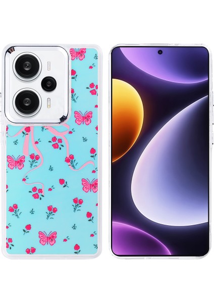 Xiaomi Redmi Note 13 Pro 4g Kılıf Hadra Figürlü Silikon Kelebek