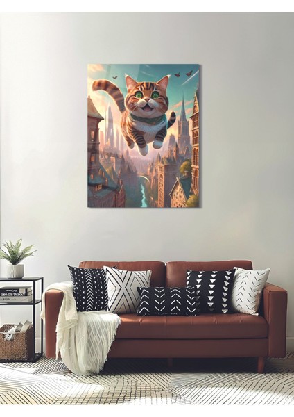 Mutlu Kedi Cam Tablo - MOD064 fırsatları