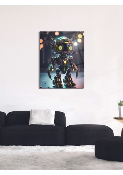 Sevimli Robot Cam Tablo - MOD060