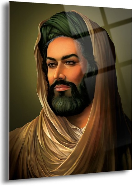 Hz. Ali Dini Cam Tablo - Dini Tablolar - Islami Cam Tablo - Islami Tablolar - ISL078