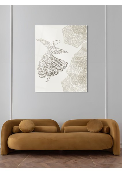 Semazen Dini Cam Tablo - Dini Duvar Tablosu - Islami Cam Tablo - Islami Tablolar - ISL041