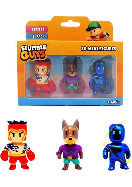 3’lü Mini Figür Seti S3 TUY23000 - Hot Gloves Mclove - Woofer - Orbit
