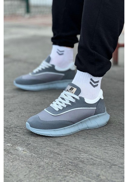 HS062 Gri Triko Erkek Spor Ayakkabı