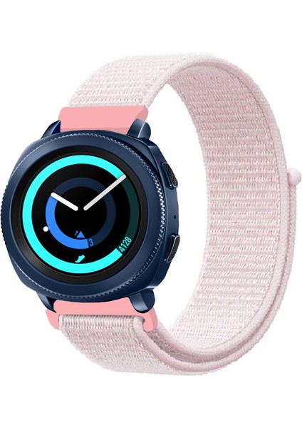Samsung Gear Sport Akıllı Saat Uyumlu Spor Kumaş Desenli Cırt Cırtlı Kordon Kayış