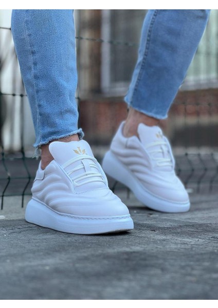 HS094 Beyaz Cilt Erkek Casual Ayakkabı
