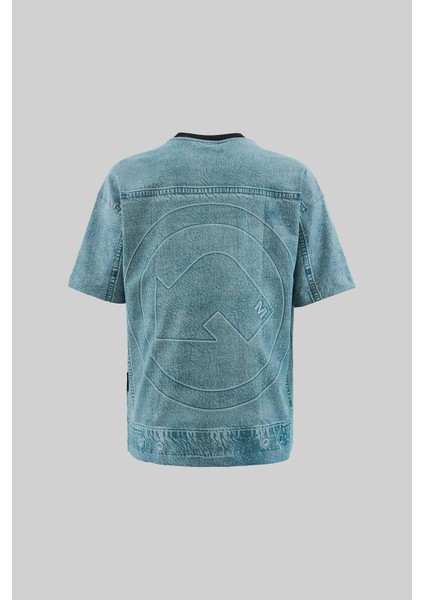 Erkek Denim Efect Oversize Oil Green Tişört fırsatları