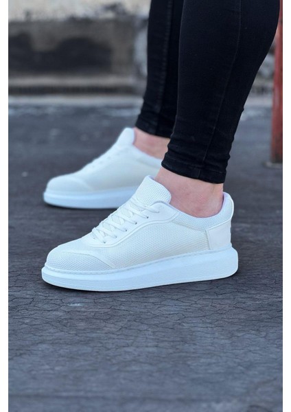 HS019 Beyaz Triko Erkek Casual Ayakkabı