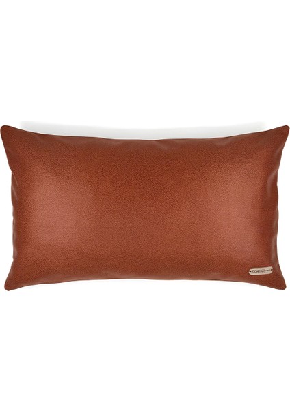 Flat Suni Nubuk Düz Açık Taba Antrasit Gri Açık Koyu Kahve Kiremit Dikdörtgen Kırlent Kılıfı 60X35