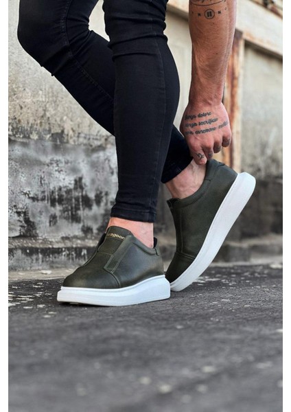 HS023 Haki Günlük Casual Erkek Ayakkabı modelleri