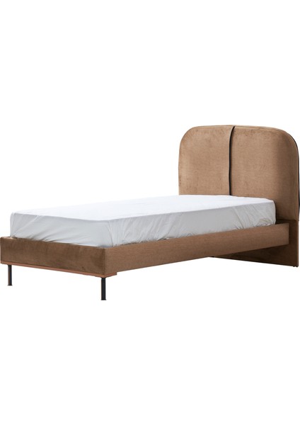 Hardal 90 x 190 Karyola (Metalik Taba) - 110 x 201 x 104