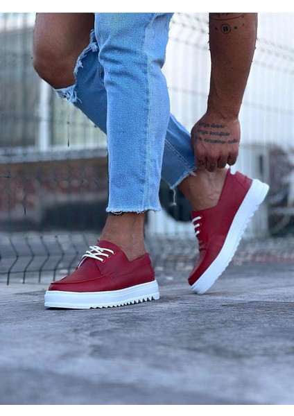 HS506 Kırmızı Erkek Saraclı Casual Ayakkabı