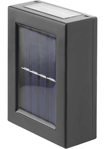 Güneş Enerjili Çift Taraflı Dekoratif Duvar Lambası Solar Aplik 2 Adet