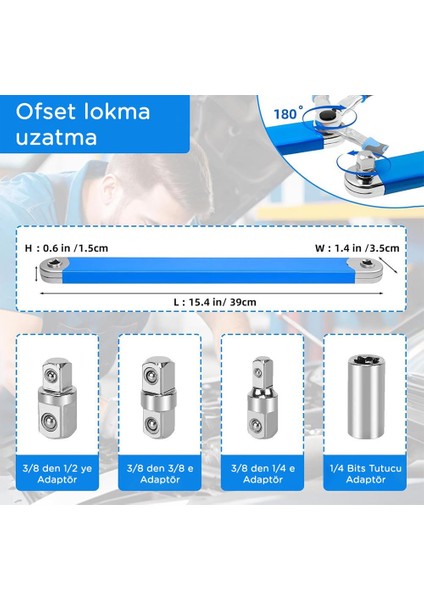 6360 Ofset Lokma Uzatma Anahtarı 355 mm indirimleri