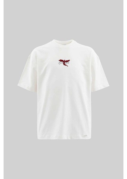 Erkek Anka Printed Oversize Ekru Tişört fiyatları