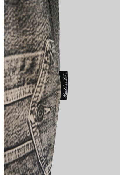 Erkek Denim Efect Oversize Kahverengi Tişört modelleri