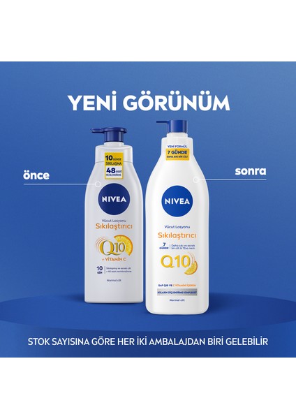 Q10 Sıkılaştırıcı Vücut Losyonu Pump 400 ml ;10 Günde Sıkılaşmış ve Esnek Cilt; Avantajlı Boy