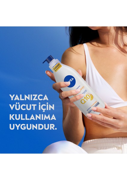 Q10 Sıkılaştırıcı Vücut Losyonu Pump 400 ml ;10 Günde Sıkılaşmış ve Esnek Cilt; Avantajlı Boy