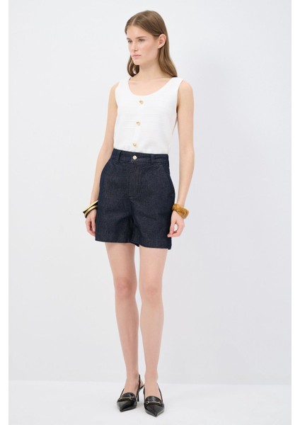 Cepli Denim Şort