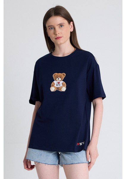 Laci Ayı Baskılı Oversize Tişört 6402 fiyatları
