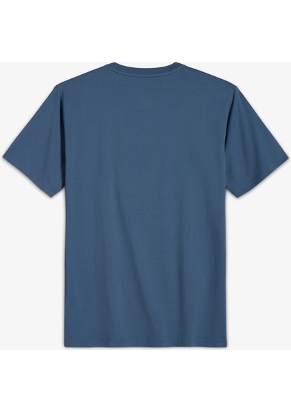 Classic Erkek Grafik Baskılı Mavi T-Shirt fiyatları
