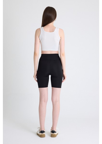 Siyah Biker Şort 3006 indirimleri