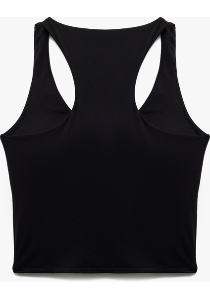 U Yaka Kolsuz Slim Fit Interlok Sporcu Atleti fiyatları