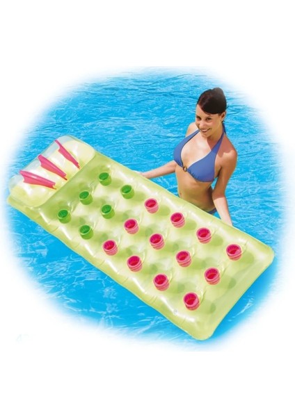 Şişme Deniz Yatağı Dik Yastıklı Bardaklı Yatak 188X71CM / Bestway 43015 Beach Bed fiyatları
