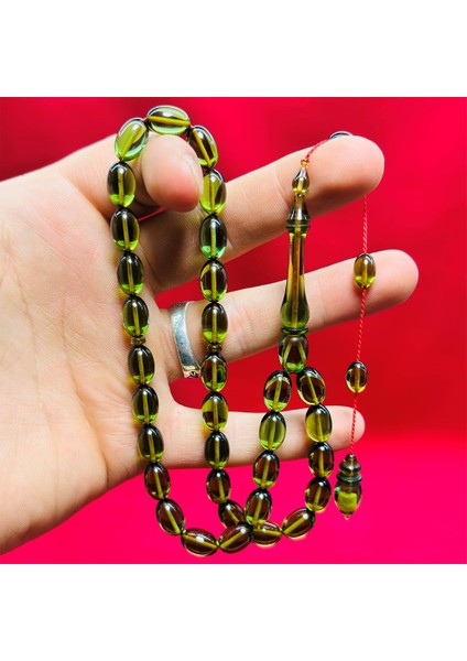 Usta Işçilikli Ateş Sıkma Kehribar Tesbih 2