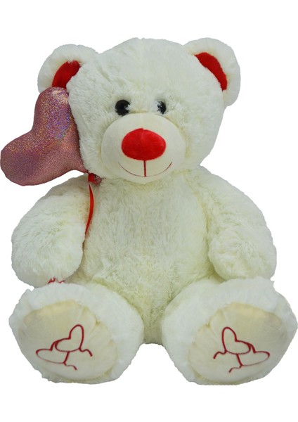 Peluş Kalp Balonlu Ayı 45 cm 62198