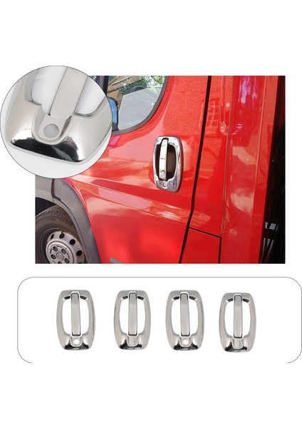 Fiat Ducato Uyumlu 2006 Ve Üzeri Krom Kapı Kolu Ve Çerçeve 4 Kapı Paslanmaz Çelik