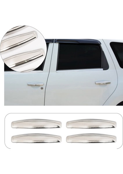 Dacia Sandero Uyumlu 2006-2012 Krom Kapı Kolu 4 Kapı Paslanmaz Çelik