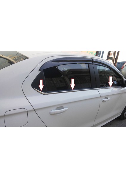 Citroen C-elysee Uyumlu 2012 Ve Üzeri Krom Cam Çıtası 6 Parça Paslanmaz Çelik fiyatları