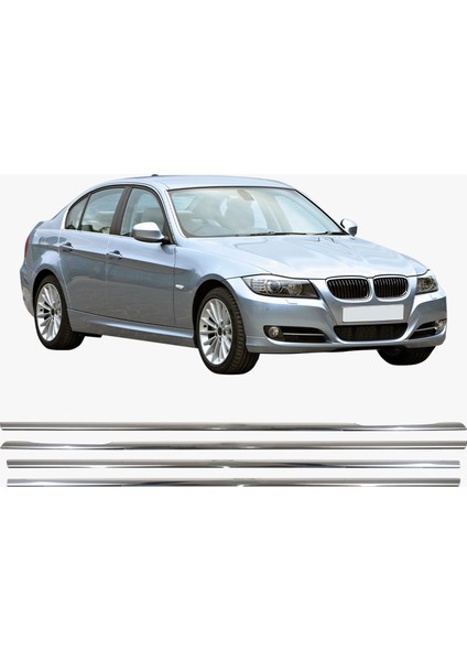 Bmw E90 Uyumlu 2005-2012 Krom Cam Çıtası 4 Parça Paslanmaz Çelik modelleri