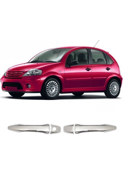 Citroen C3 Uyumlu 2009-2017 Krom Kapı Kolu 2 Kapı Paslanmaz Çelik fiyatları