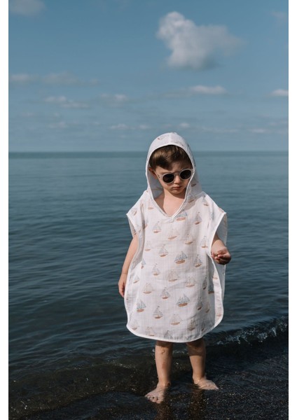 Müslin Panço - Pureline Series - Sail Boats indirimleri