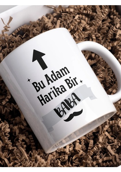 Baba Yazılı Kupa Bardak – Babaya Hediye – Özel Tasarım Seramik Kupa