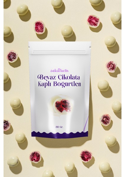 Beyaz Çikolata Kaplı Dondurularak Kurutulmuş Böğürtlen – Doğal Freeze Dry Meyve Atıştırmalık 80G