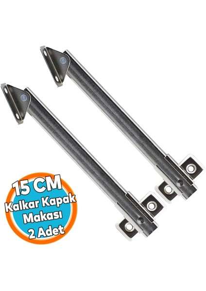 Kalkar Kapak Makası Dolap Çekmece Metal 15 cm Sessiz Açma Kapama Amortisör Piston 2 Adet