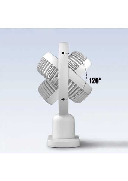 HP-F01 Işıklı Vantilatör USB Şarjlı Masaüstü Mini Fan – 3 Kademeli Hız Ayarlı Kompakt Gövde LED Işık
