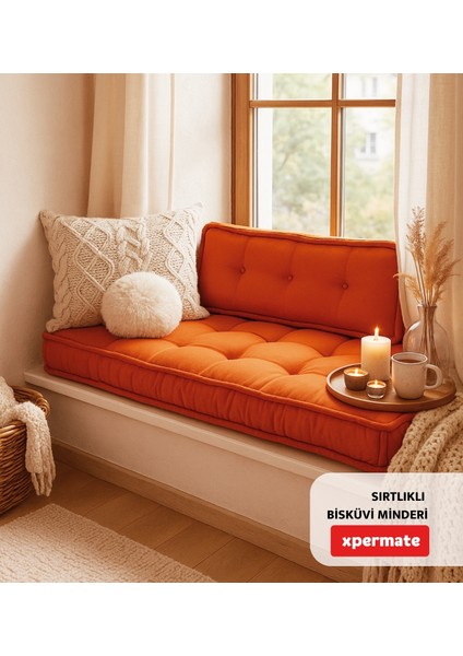 Bisküvi Minder Petek Önü Palet Üstü Minderi Fransız Minder Bank ve Bahçe Minderi 60X120X14 cm Sarı indirimleri