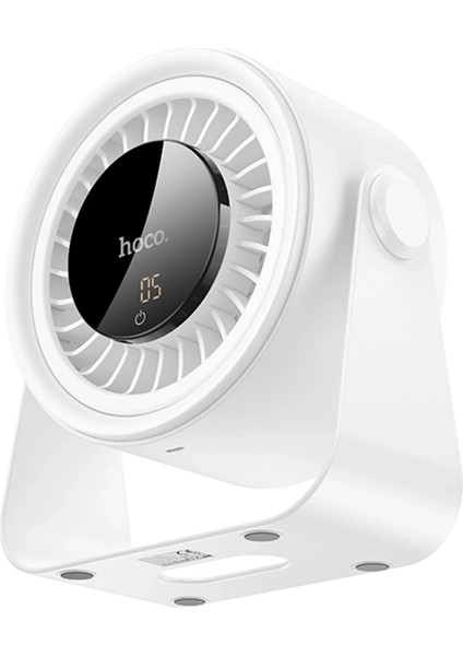 Şarjlı Turbo Masa Fanı Duvara Monte Edilebilir, Turbo Yüksek Üfleme Gücü, 5 Kademe Ayarlanabilir Hız