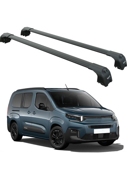 Citroen Berlingo 2023-2025 Portbagaj Taşıyıcı Ara Atkisi - Ara Çubuk Paw Pro 2 Siyah